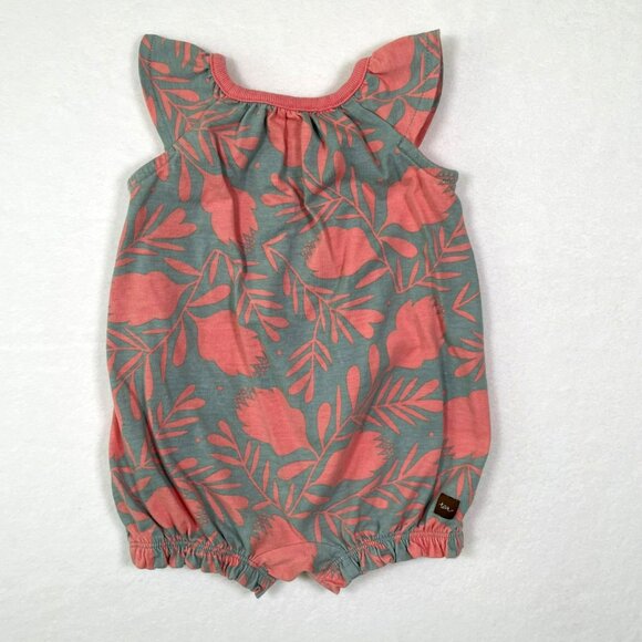 Tea Collection Baby Floral Romper 3-6m One Piece - Picture 4 of 8